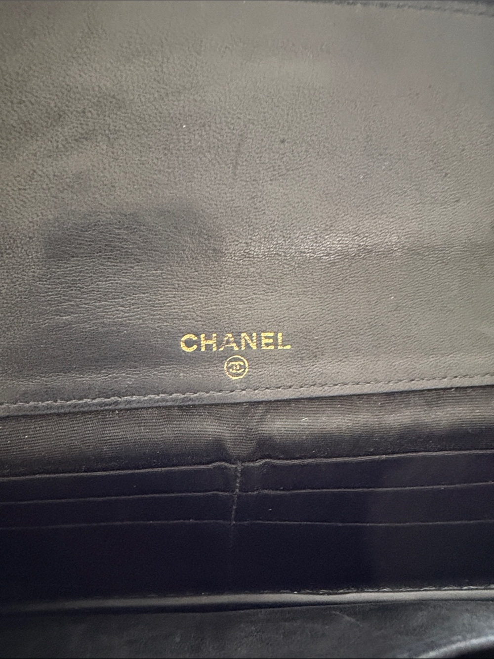 CHANEL Black Quilted Caviar Leather CC Wallet-On-Chain with Gold Chain - Picture 4 of 6